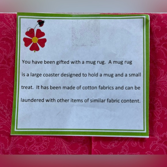 Hand Made Coffee Mug Rug /Coaster Monogrammed with the Letter L - Picture 3 of 6